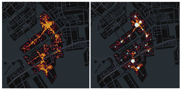Density of Origin-Destination from GPS Data